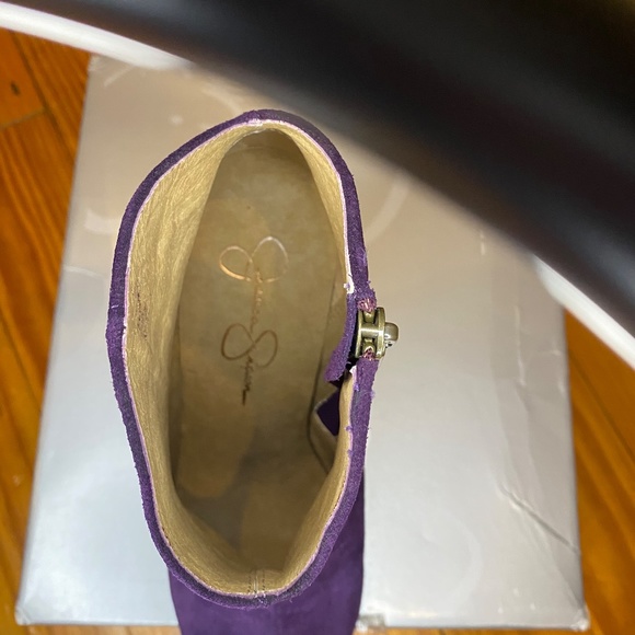 Jessica Simpson Pasadena Ankle Booties, Eggplant Suede, Sz. 7.5M. - Picture 12 of 16